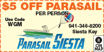 Special Coupon Offer for Parasail Siesta
